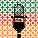 Microphone Music Retro - Wall Art - By Enrique Rodriquez Jr.- Gallery Art Company