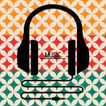 Headphones Music Retro - Wall Art - By Enrique Rodriquez Jr.- Gallery Art Company