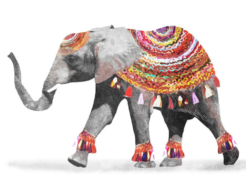 Dressed Elephant - Wall Art - By Milli Villa- Gallery Art Company