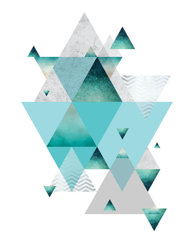 Love Joy Geo Turquoise 2 - Wall Art - By Urban Epiphany- Gallery Art Company