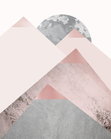 Blush Pink Mountains 2 - Wall Art - By Urban Epiphany- Gallery Art Company