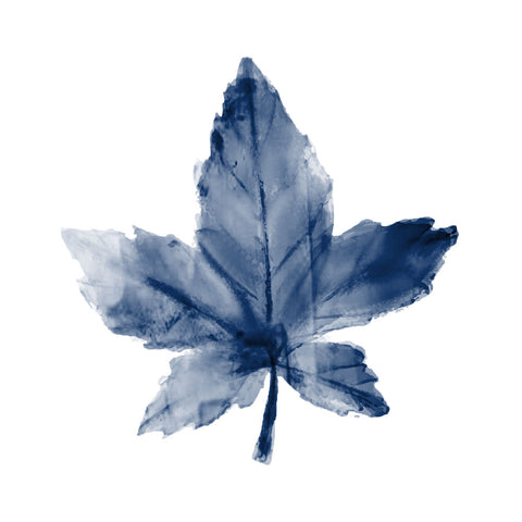 Navy Leaf Print 1 - Wall Art - By Kimberly Allen- Gallery Art Company