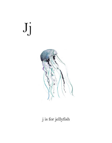 J is for Jellyfish - Wall Art - By Leah Straatsma- Gallery Art Company