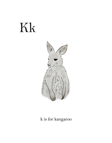 K is for Kangaroo - Wall Art - By Leah Straatsma- Gallery Art Company