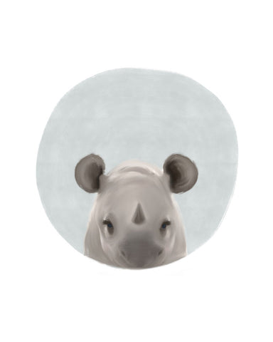 Baby Rhino - Wall Art - By Leah Straatsma- Gallery Art Company