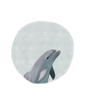 Baby Dolphin Circle - Wall Art - By Leah Straatsma- Gallery Art Company