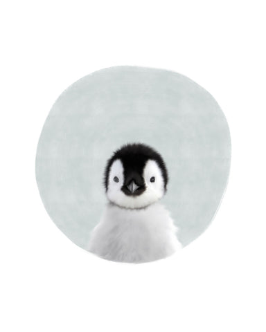 Baby Penguin Circle - Wall Art - By Leah Straatsma- Gallery Art Company