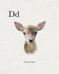 D is for Deer - Wall Art - By Leah Straatsma- Gallery Art Company