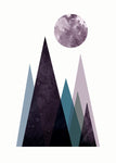 Scandi Mountains Blue 2 - Wall Art - By Urban Epiphany- Gallery Art Company