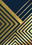 Metallic Lines Navy 2 - Wall Art - By Urban Epiphany- Gallery Art Company