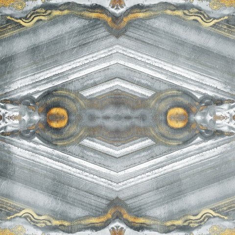 Kaleidoscope Gold And Grey - Wall Art - By Jace Grey- Gallery Art Company
