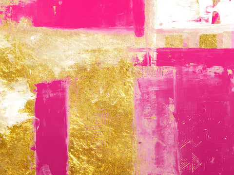 Mesmerizing Pink And Gold 1 - Wall Art - By Sheldon Lewis- Gallery Art Company