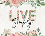 Live Simply Tray - Wall Art - By Kyra Brown- Gallery Art Company