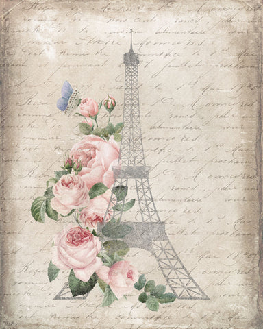 Eiffel Floral - Wall Art - By Kyra Brown- Gallery Art Company