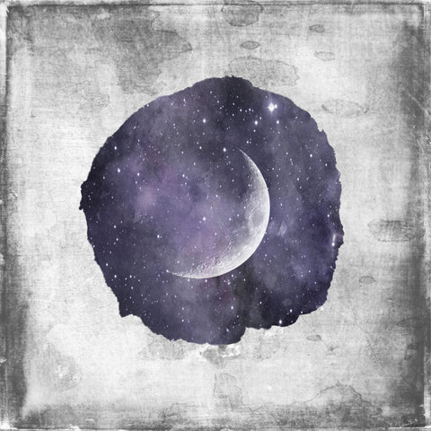 Purple Crescent Moon - Wall Art - By Kyra Brown- Gallery Art Company