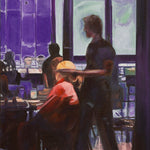 Cyber Cafe Night 001 - Wall Art - By Katrina Swanson- Gallery Art Company