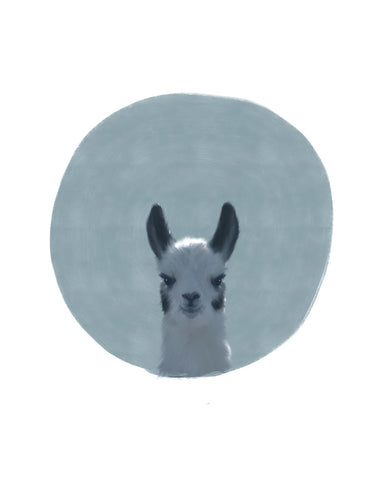 Baby Llama Circle - Wall Art - By Leah Straatsma- Gallery Art Company