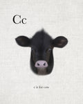 C is for Cow - Wall Art - By Leah Straatsma- Gallery Art Company