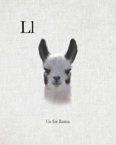 L is for Llama - Wall Art - By Leah Straatsma- Gallery Art Company