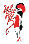 Who Me Lady In Red - Wall Art - By Onrei- Gallery Art Company