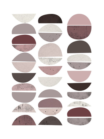 MidCentury ColorDew Burgundy2 - Wall Art - By Urban Epiphany- Gallery Art Company