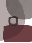 MidCentury ColorDew Burgundy5 - Wall Art - By Urban Epiphany- Gallery Art Company