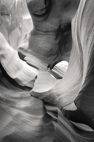 Lower Antelope Canyon IX BW - Wall Art - By Alan Majchrowicz- Gallery Art Company