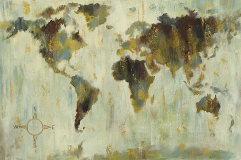 Bronze World Map - Wall Art - By Silvia Vassileva- Gallery Art Company