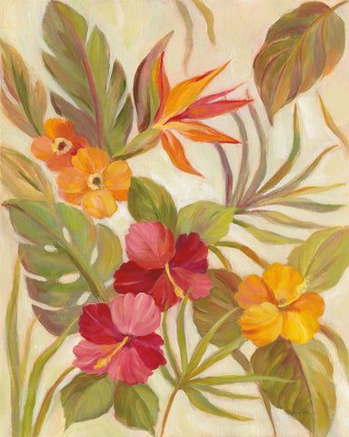 Coral Tropical Floral I - Wall Art - By Silvia Vassileva- Gallery Art Company