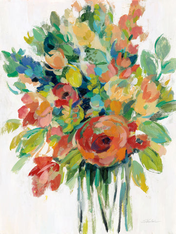 Earthy Colors Bouquet I White - Wall Art - By Silvia Vassileva- Gallery Art Company