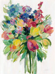 Earthy Colors Bouquet II White - Wall Art - By Silvia Vassileva- Gallery Art Company