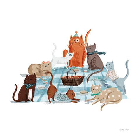 Picnic Pets Cats I - Wall Art - By Becky Thorns- Gallery Art Company