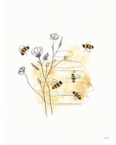 Bees and Botanicals I - Wall Art - By Leah York- Gallery Art Company