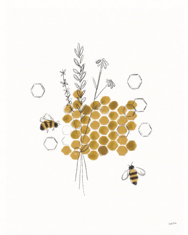 Bees and Botanicals IV - Wall Art - By Leah York- Gallery Art Company