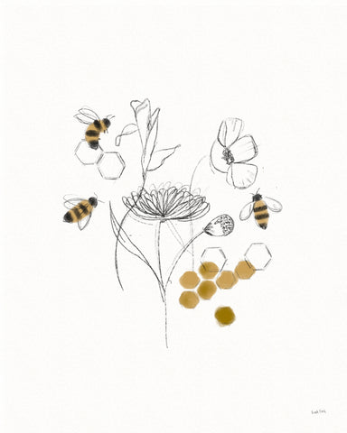Bees and Botanicals V - Wall Art - By Leah York- Gallery Art Company