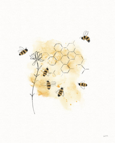 Bees and Botanicals VI - Wall Art - By Leah York- Gallery Art Company