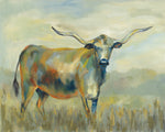 Colorful Longhorn Cow - Wall Art - By Silvia Vassileva- Gallery Art Company