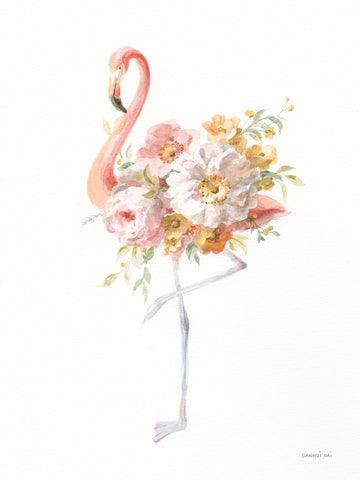 Floral Flamingo II - Wall Art - By Danhui Nai- Gallery Art Company