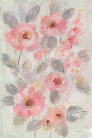 Expressive Pink Flowers I - Wall Art - By Silvia Vassileva- Gallery Art Company