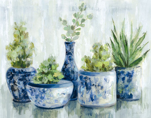 Chinoiserie Plants v2 - Wall Art - By Silvia Vassileva- Gallery Art Company