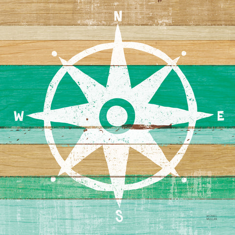 Beachscape IV Compass Green - Wall Art - By Michael Mullan- Gallery Art Company