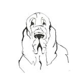 Line Dog Bloodhound II - Wall Art - By Chris Paschke- Gallery Art Company