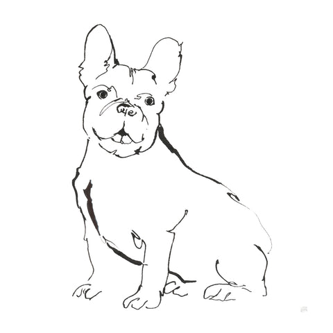 Line Dog French Bulldog II - Wall Art - By Chris Paschke- Gallery Art Company
