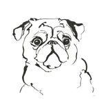 Line Dog Pug I - Wall Art - By Chris Paschke- Gallery Art Company