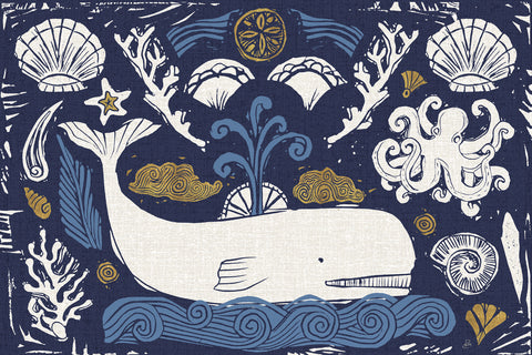 Primitive Sea I Dark - Wall Art - By Daphne Brissonnet- Gallery Art Company