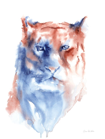 Copper and Blue Lioness - Wall Art - By Aimee Del Valle- Gallery Art Company