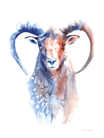 Copper and Blue Ram - Wall Art - By Aimee Del Valle- Gallery Art Company