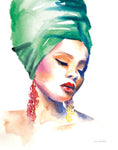 Woman in Green - Wall Art - By Aimee Del Valle- Gallery Art Company