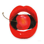 Cherry Lips - Wall Art - By Mercedes Lopez Charro- Gallery Art Company