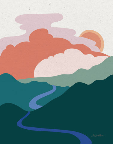 Hills and Valleys I Light - Wall Art - By Sara Zieve Miller- Gallery Art Company